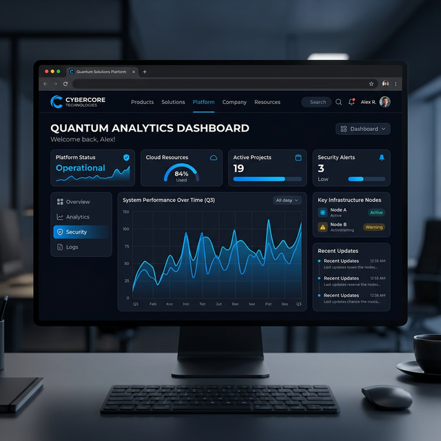 Tech Dashboard Mockup